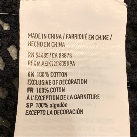 American Eagle Outfitters Black Floral Crocheted Halter‎ Top M - Picture 8 of 10